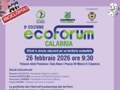 Ecoforum Calabria: il 26 febbraio a Cosenza l’8ª edizione dedicata a rifiuti, sostenibilità e buone pratiche