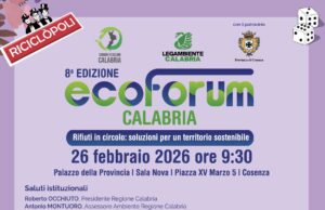 Ecoforum Calabria: il 26 febbraio a Cosenza l’8ª edizione dedicata a rifiuti, sostenibilità e buone pratiche
