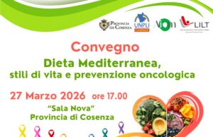 Oncologia: a Cosenza convegno su dieta mediterranea e prevenzione