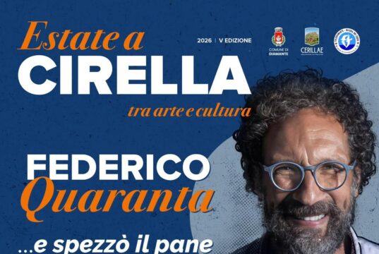 “Estate a Cirella – Tra Arte e Cultura”: sabato 18 luglio Federico Quaranta al Monastero dei Minimi con “…e spezzò il pane”